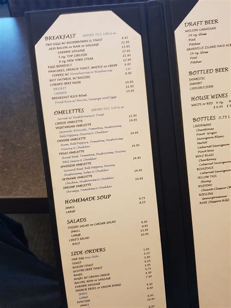 skyhawk restaurant menu|Skyhawk Restaurant in Delta .